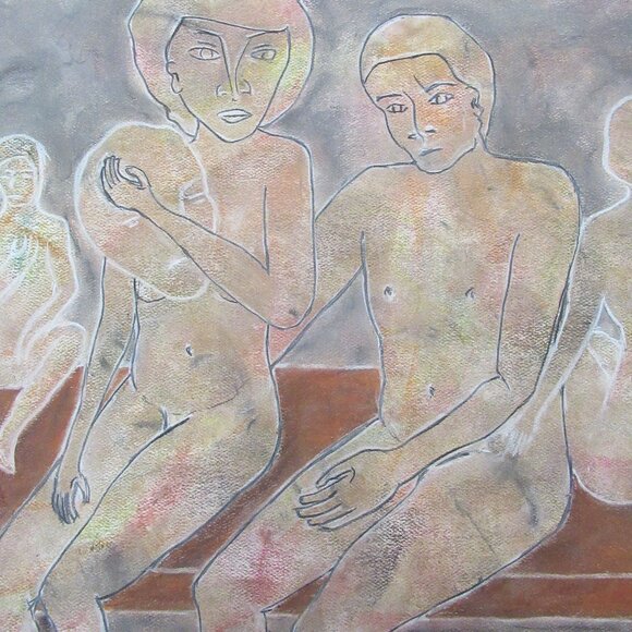 'Love' Pastel Painting on Paper, Art, unframed/optional frame - Picture 2 of 8